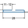 ролики для сдвижного фальца (0,5-1,0 мм) на RAS 22.09 - исполнительные размеры профиля сдвижной фальц-рейки 